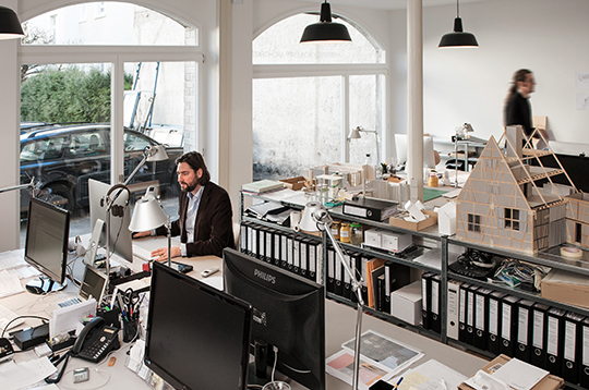 Umbau Autowerkstatt zum Architekturbüro, Freiburg i.Br., 2013 - 2015